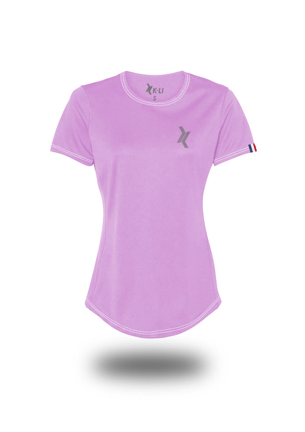 t-shirt de running rose Sensus made in france
