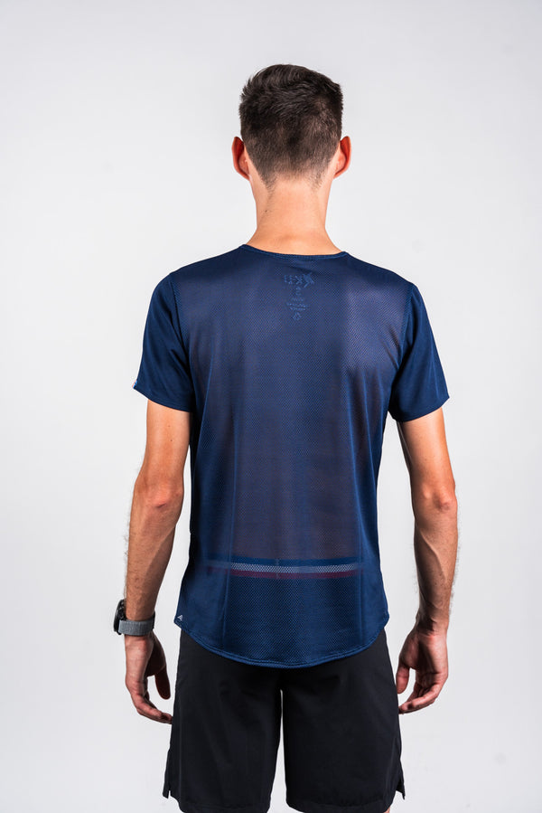 T-shirt running homme bleu marine Sensus