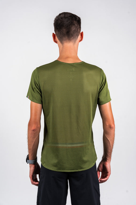 dos t-shirt running AERA kaki homme