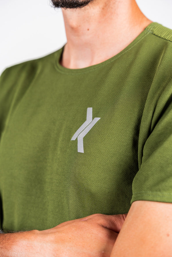 vue de face t-shirt éco responsable sensus kaki