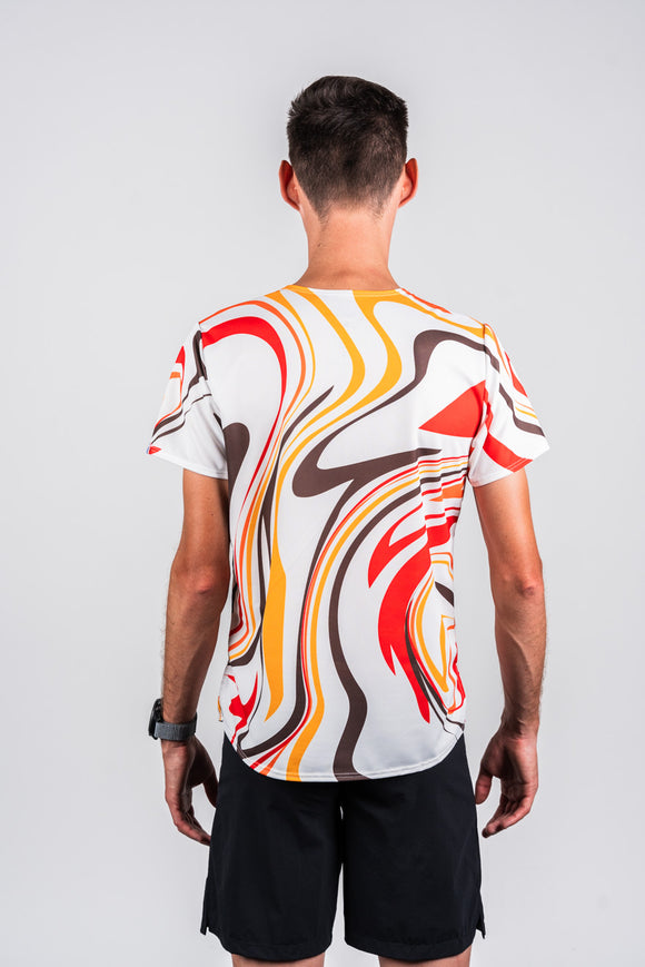 t-shirt running homme blanc made in france