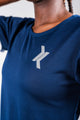 vue de face t-shirt AERA Bleu pour femme