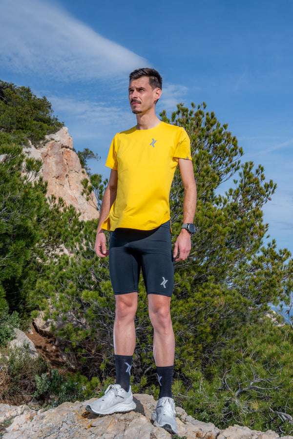 T-shirt de running rêvé Sensus Homme Jaune